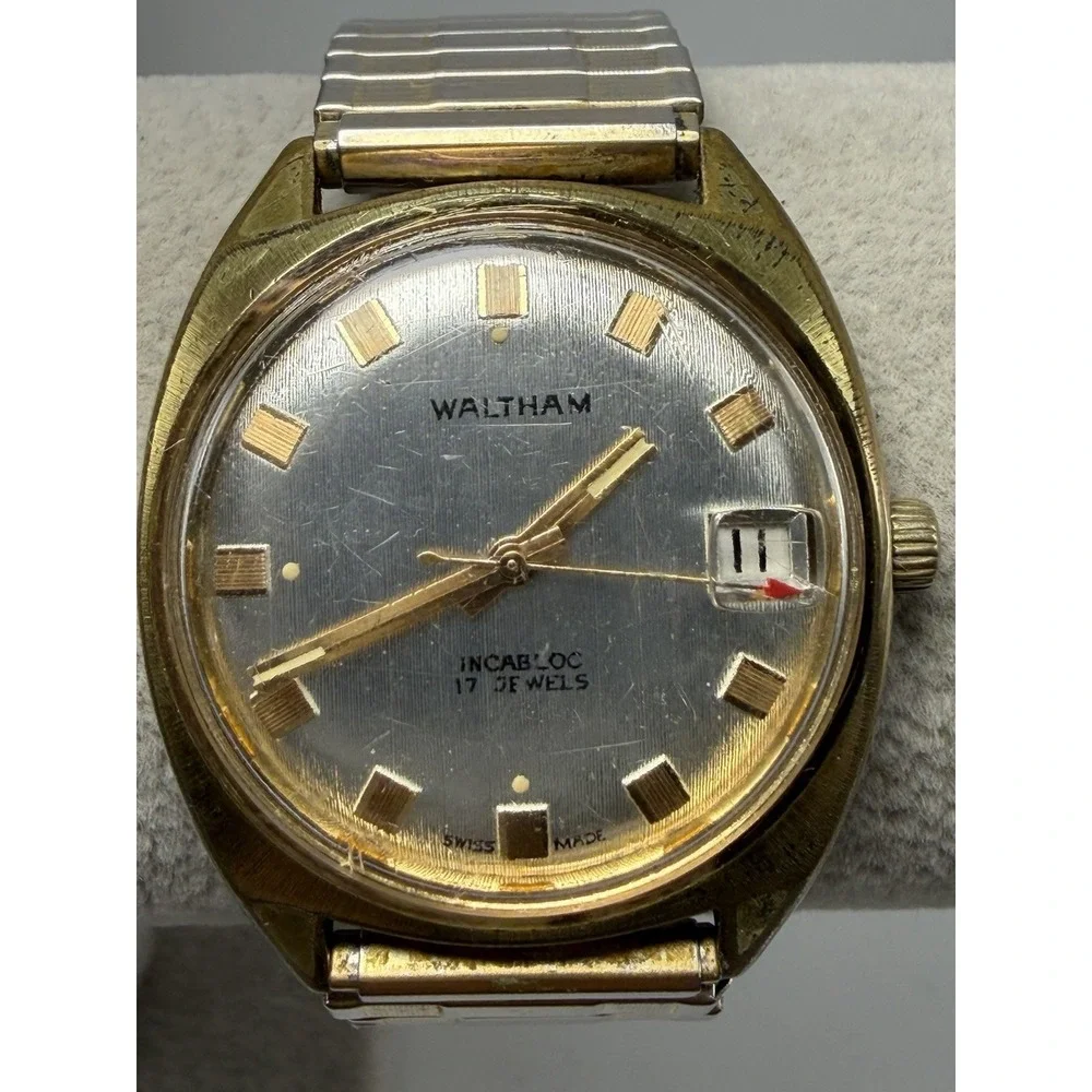 Waltham Bad Time Mens Manual Wind Watch 34MM 7